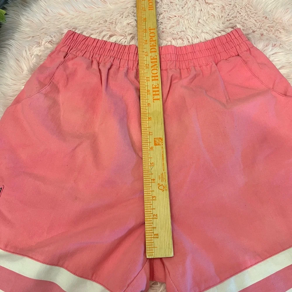 Victoria Harbor Vintage 80s 90s Pink White Stripe Pull On Shorts Sz M As‎ Is